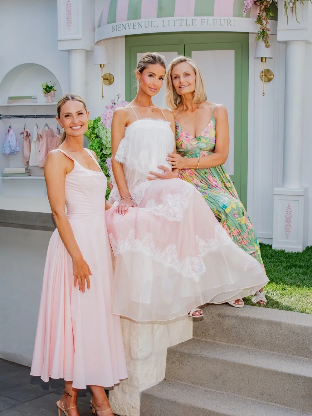 Aje Tiered Lace Maxi Dress in Blush and Ivory - Picture 8 of 8